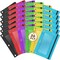 Pencil Pouch for 3 Ring Binder, 36 Piece Bulk 3 Holes Zipper Pencil Pouches in 6 Assorted Colors, Clear Durable Pencil Case for School, Classroom, Office Supplies
